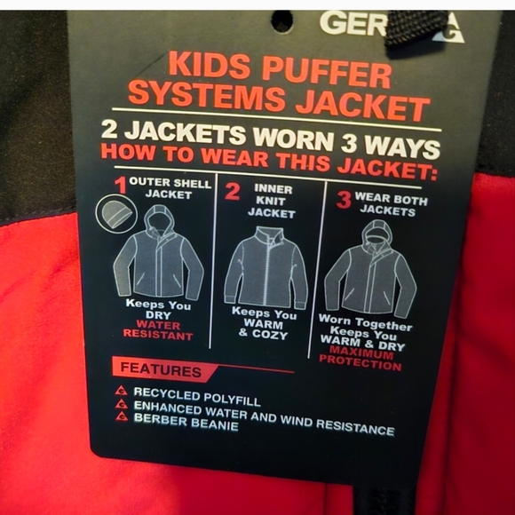 Gerry kids systems jacket  Hat, fleece jacket and winter coat nwt - Picture 2 of 7